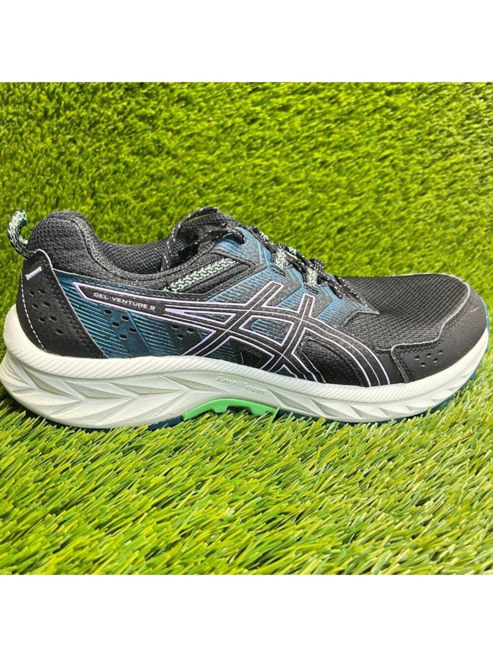 Asics Gel-Venture 9 Womens Size 10D Black Athletic Trail Running Shoes Sneakers